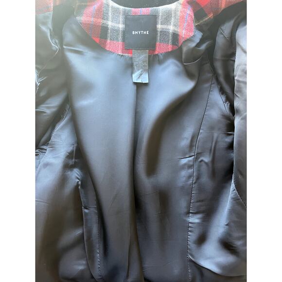 Smythe Red Plaid Tartan Wool Equestrian Riding Blazer Jacket Red Canada Size 6 - Picture 8 of 8
